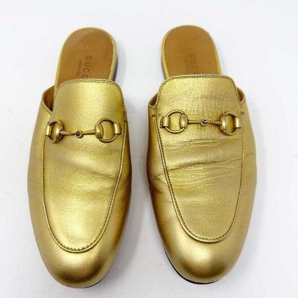 Gucci Princetown Leather Horsebit Mules Loafers 36.5 - Picture 1 of 11